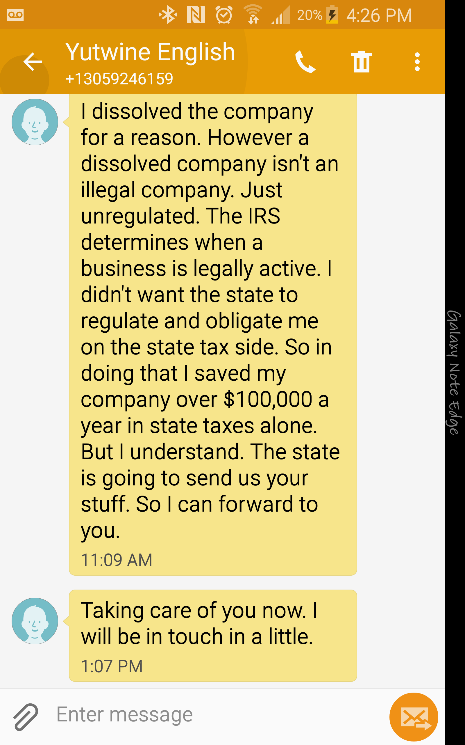 scammer admits he evades taxes