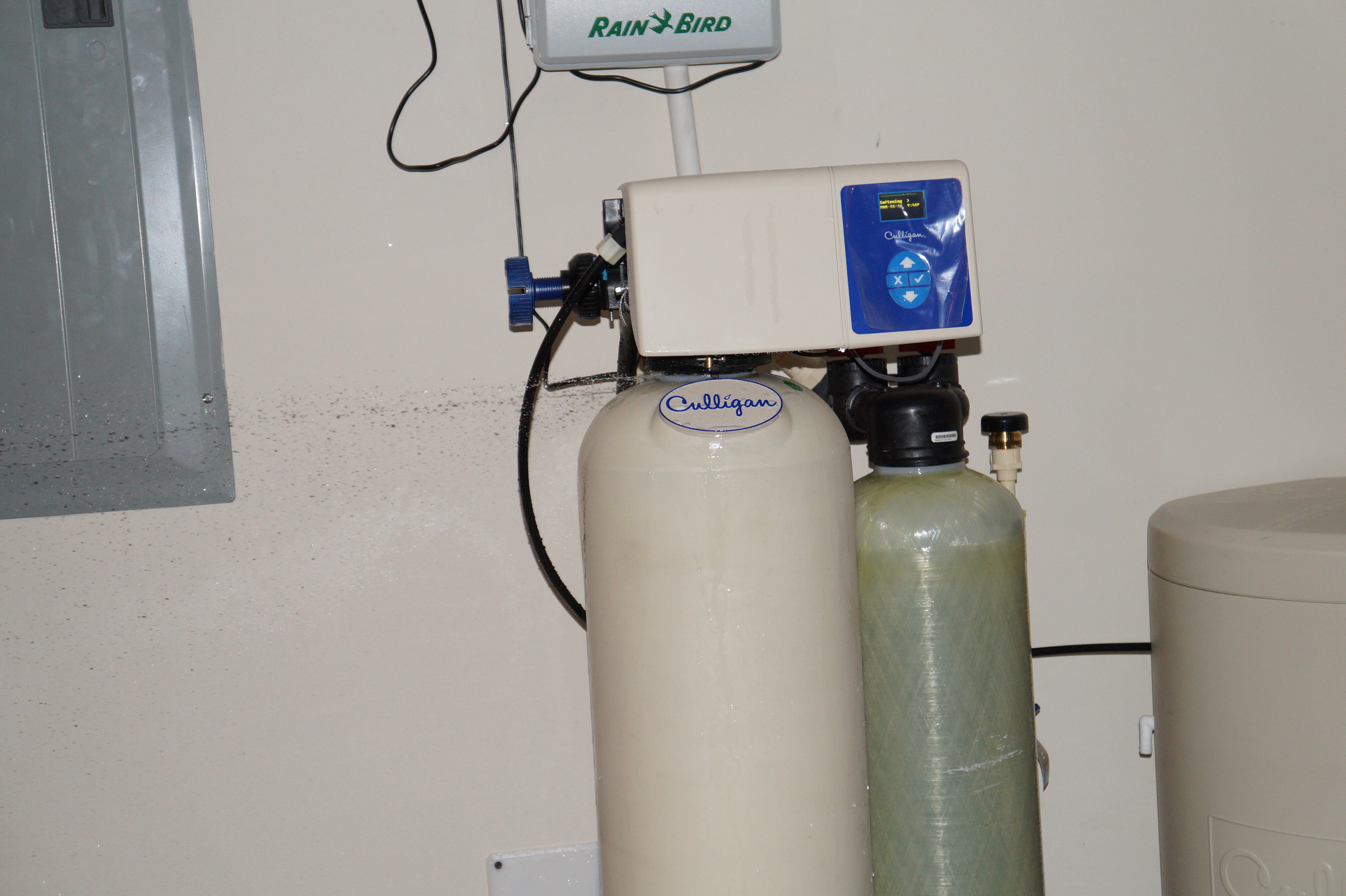 Water shooting from softener