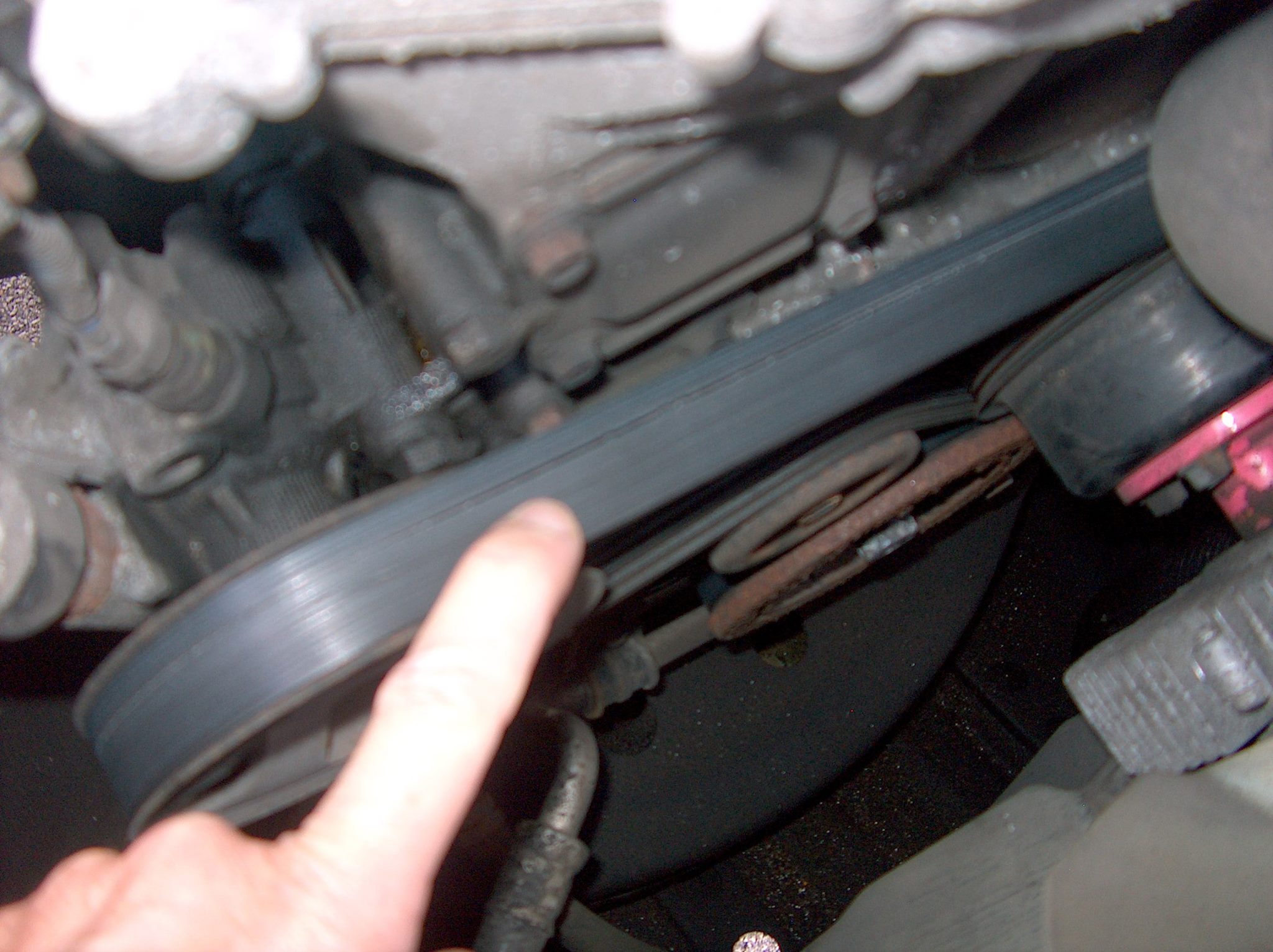 Improperly Installed Serpentine Belt.