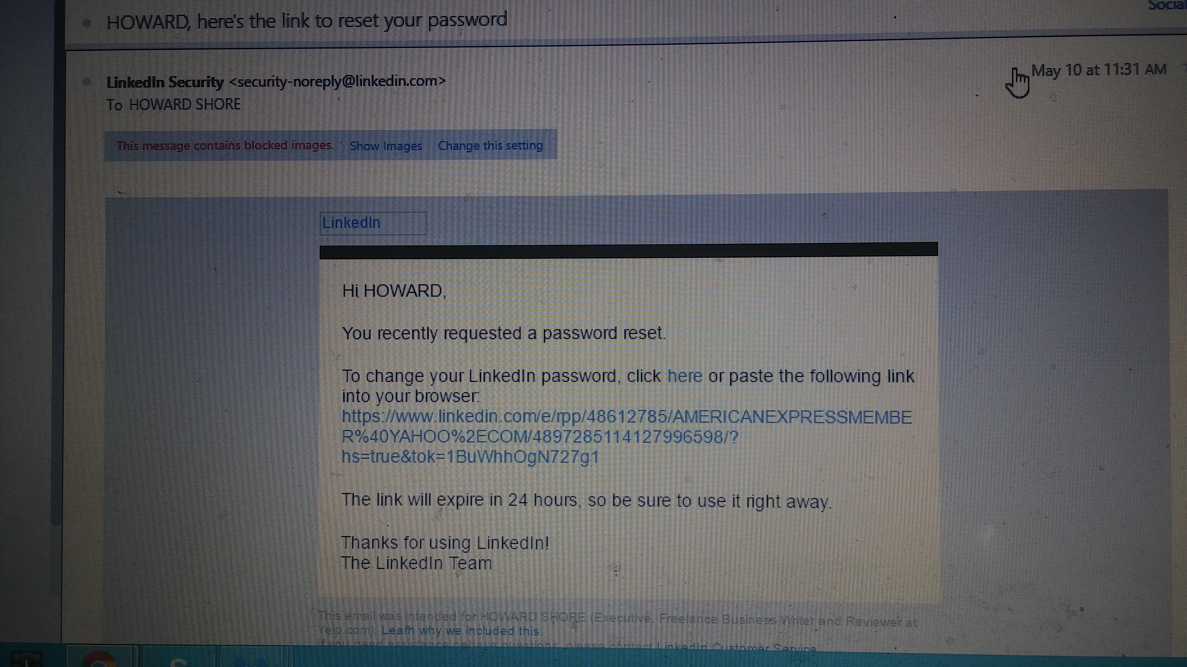 THIS MESSAGE STATED THAT "YOU RECENTLY REQUESTED A PASSWORD RESET".

YES TO ACCESS MY ORIGINAL ACCOUNT!

OBVIOUSLY!