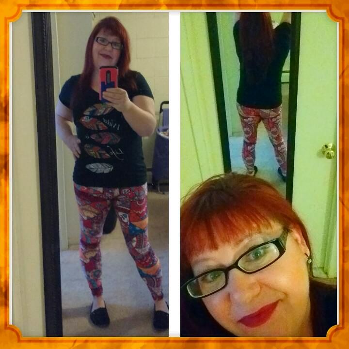 ME wearing Shattered Glass Leggings Army Leggings!!! AMAZINGLY BUTTERY SOFT!!