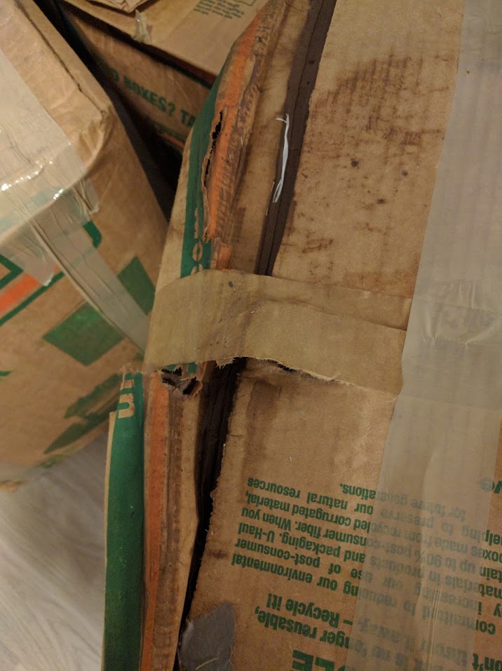 Example of box water damage