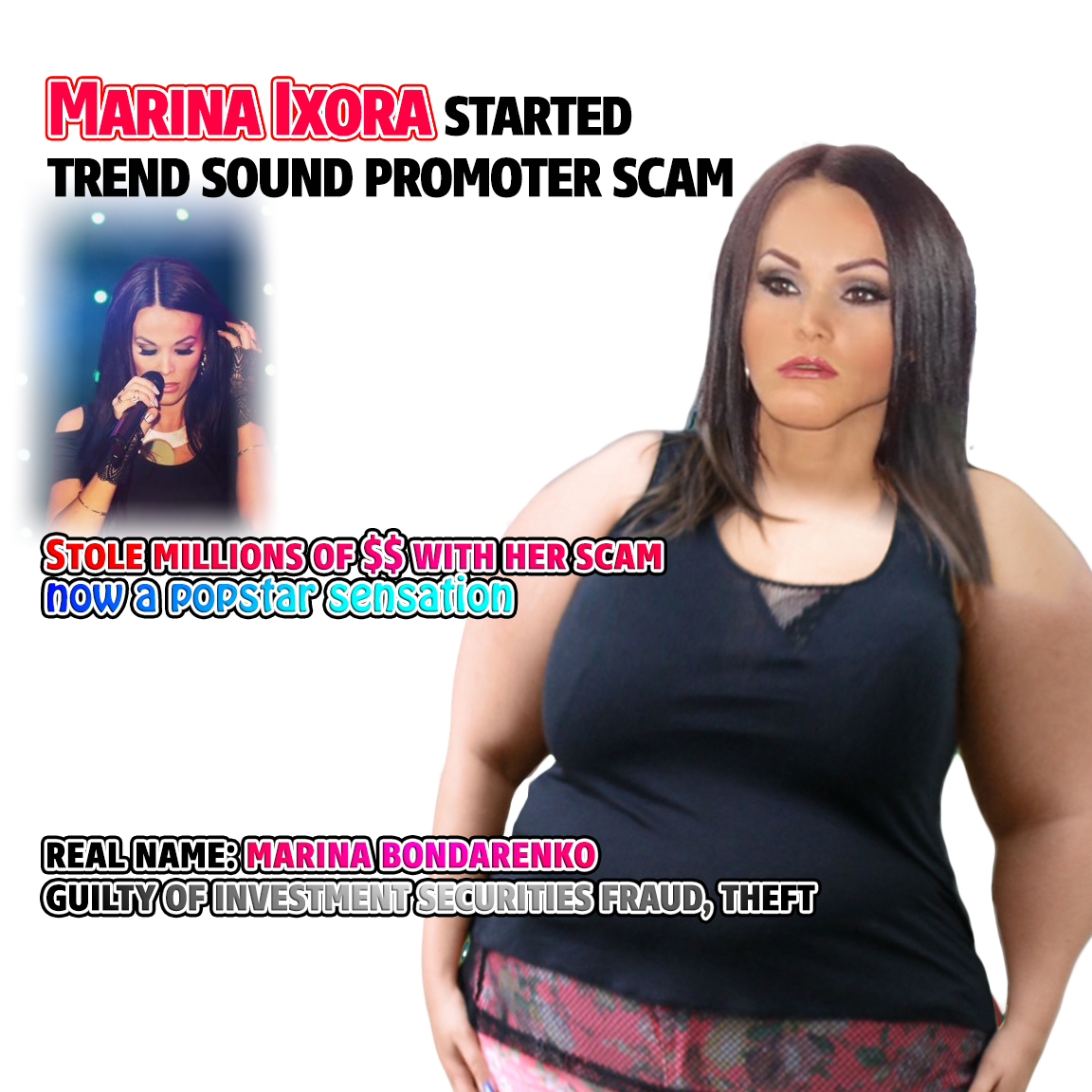 Marina Ixora started Trend Sound Promoter Scam 