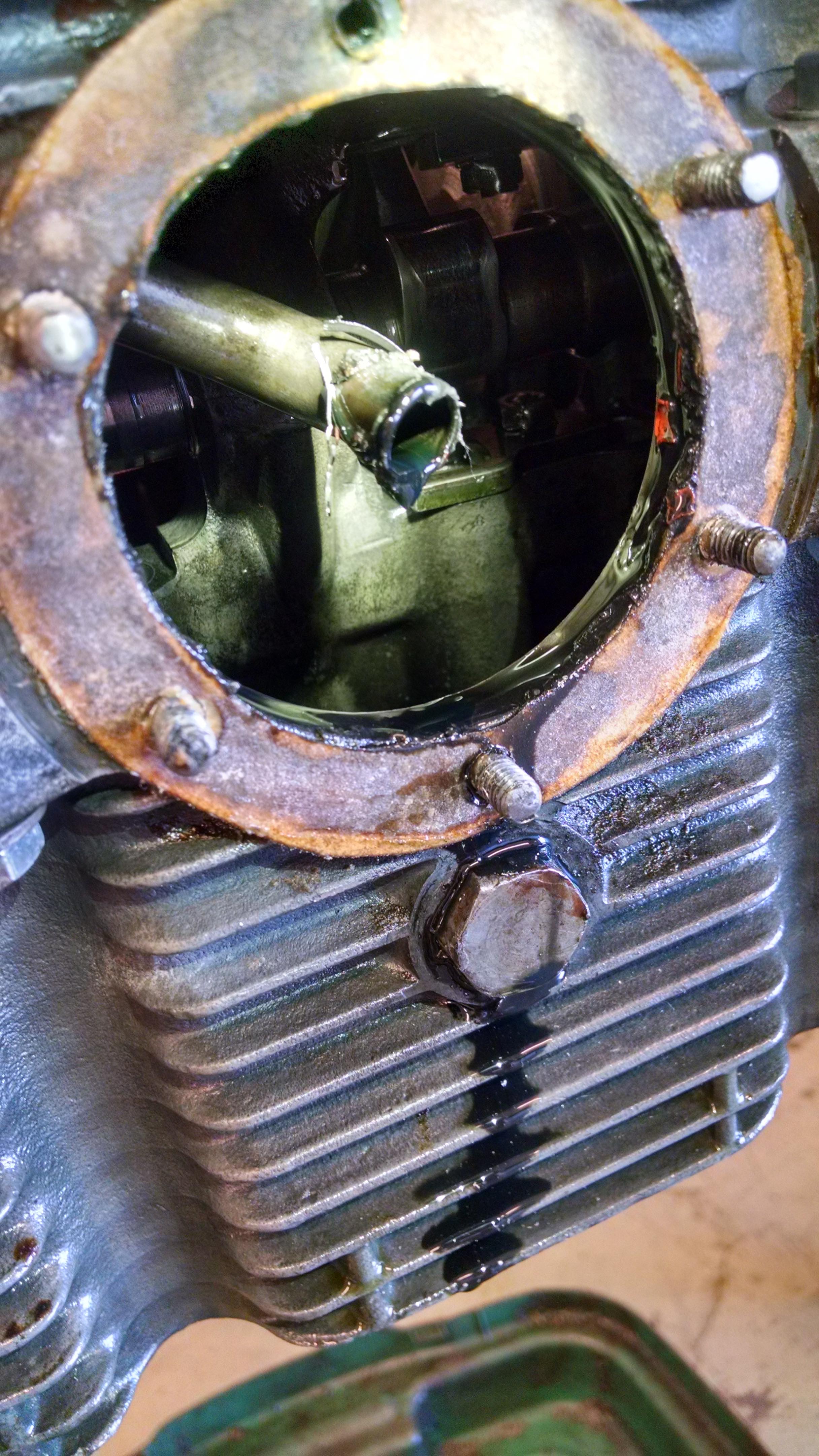 damaged engine