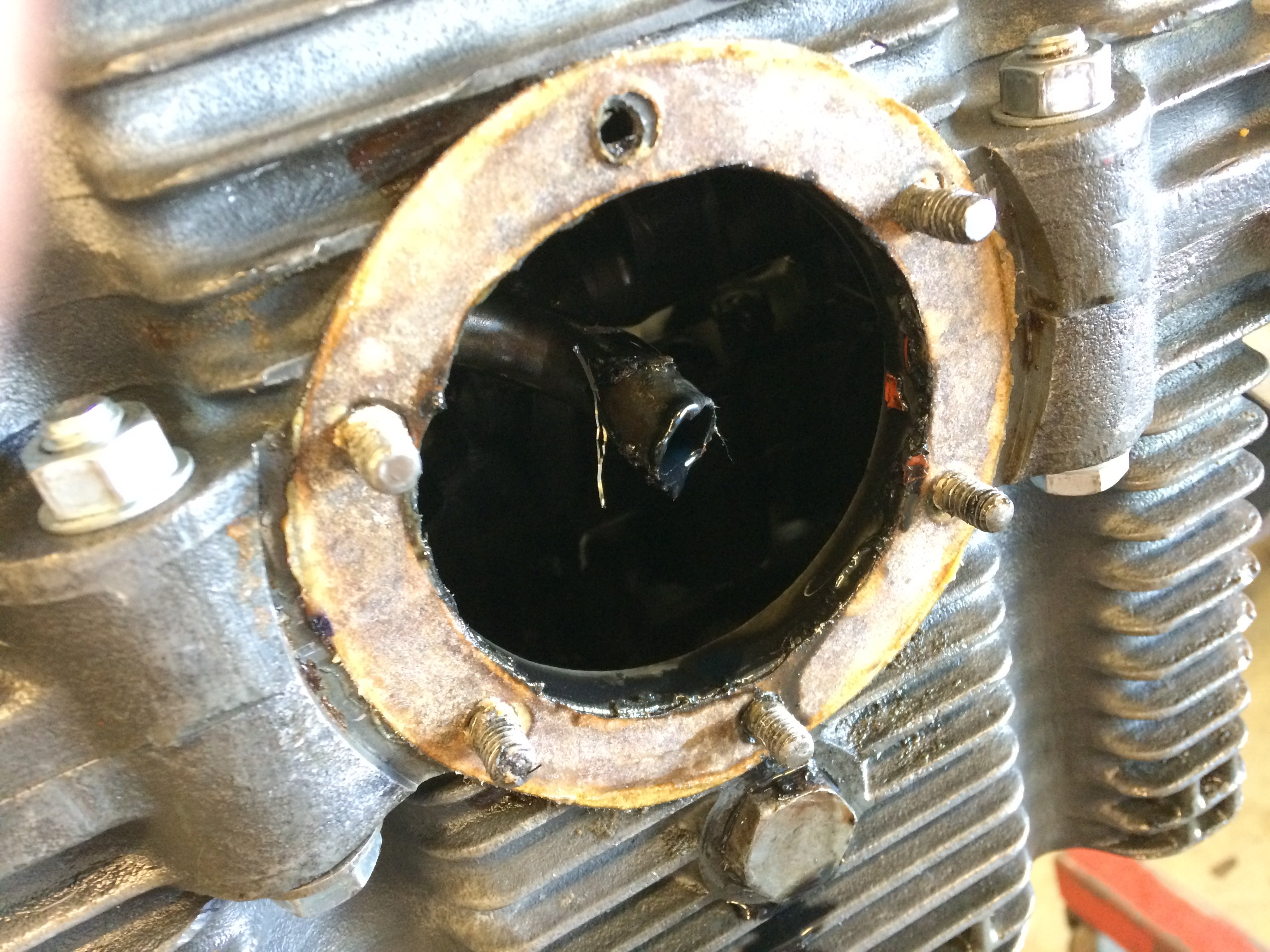 damaged engine