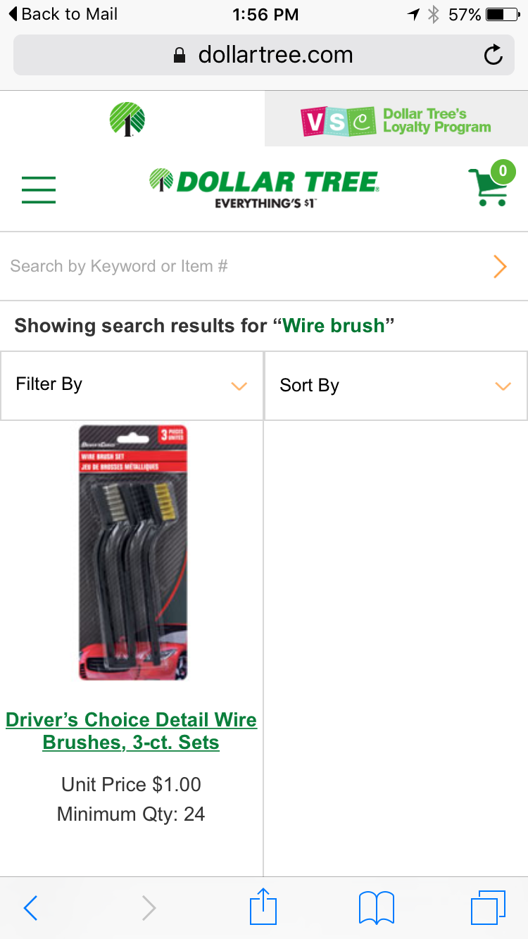 I am assuming Joe bought this from Dollar Tree, as opposed to Amazon. This shows the cheap wire brush set on the Dollar Tree website. 