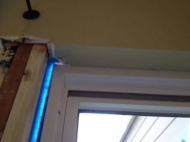 We had to put tape around the edges of the windows on the inside to keep the elements out of our house.