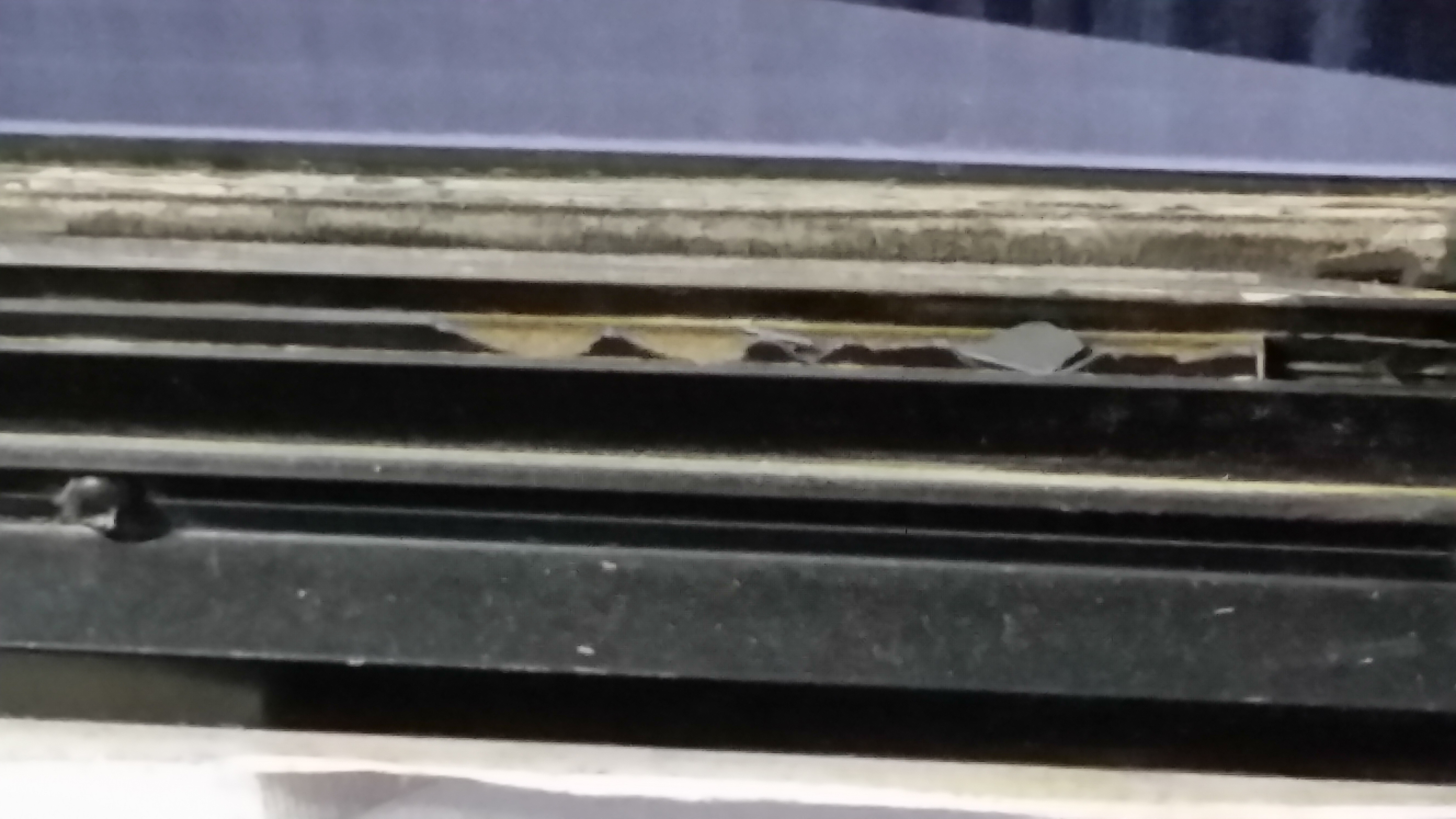 Windows frame not good, many chipped plastic.