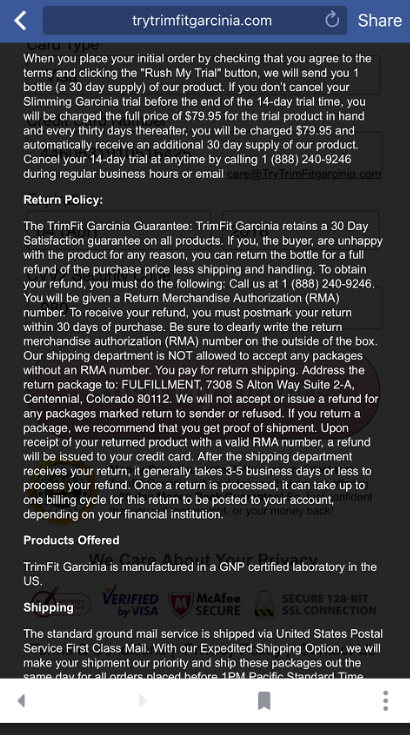 return policy scam