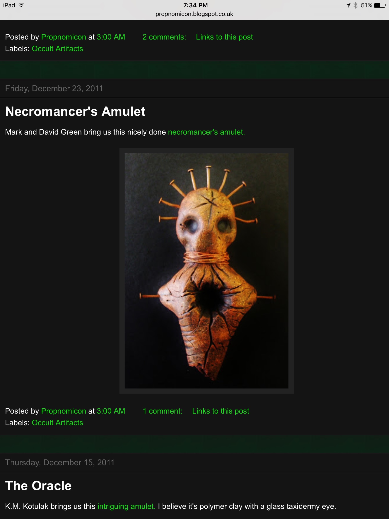 Original  "Necromancer's Amulet"