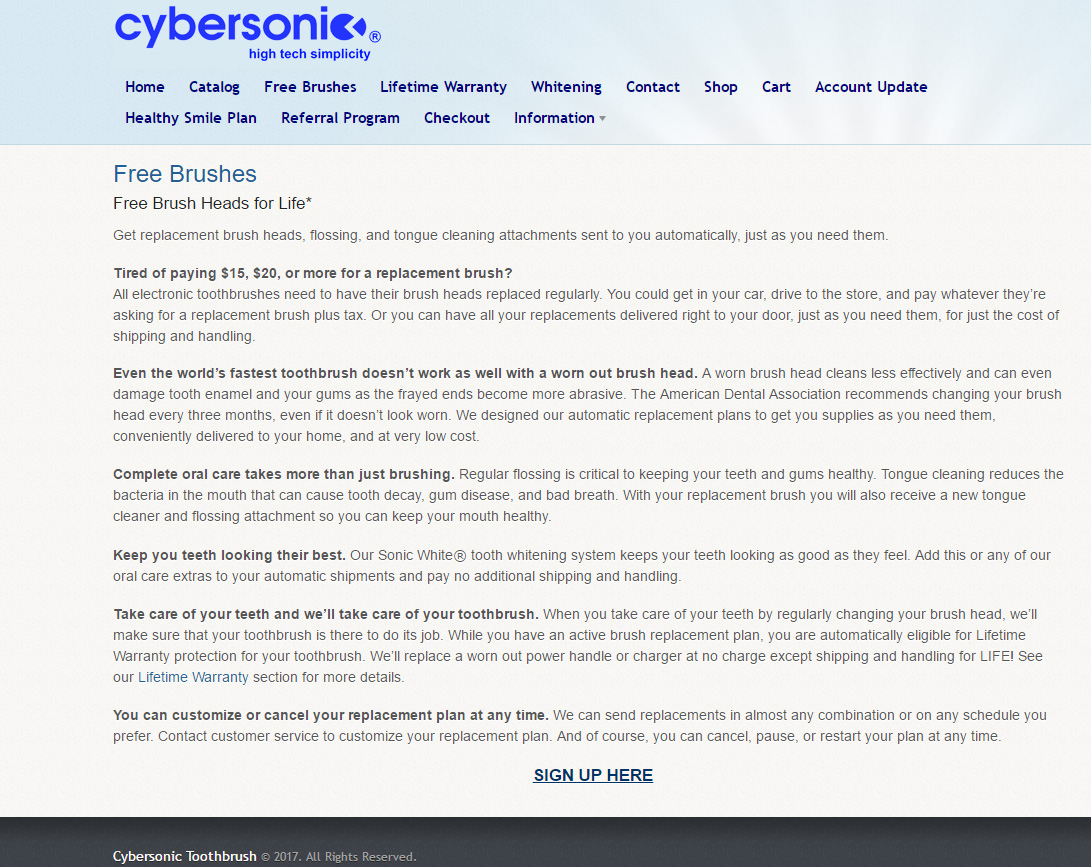 Cybersonic "Free Brushes"