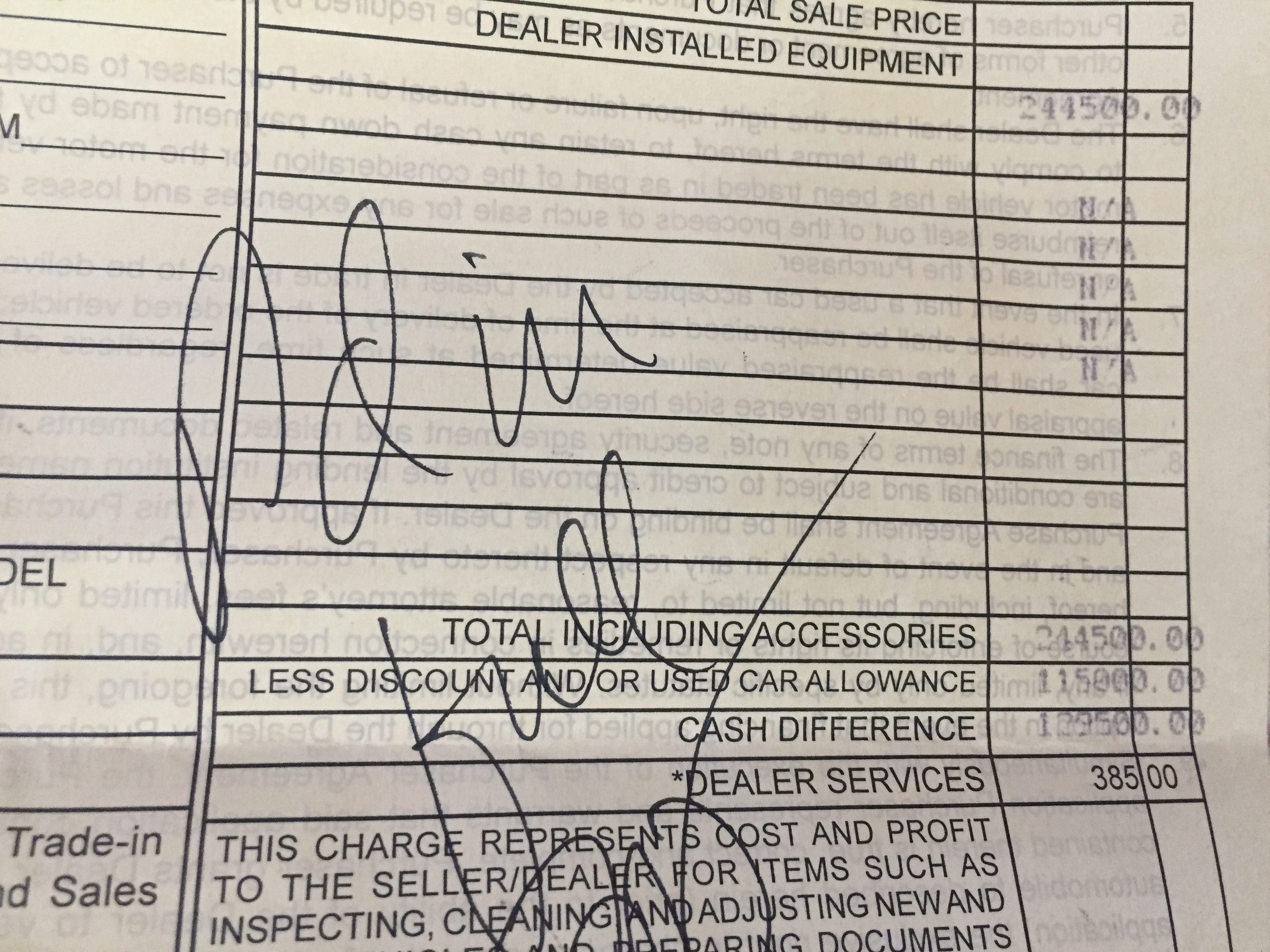 Bill of sale marked "paid in full"
