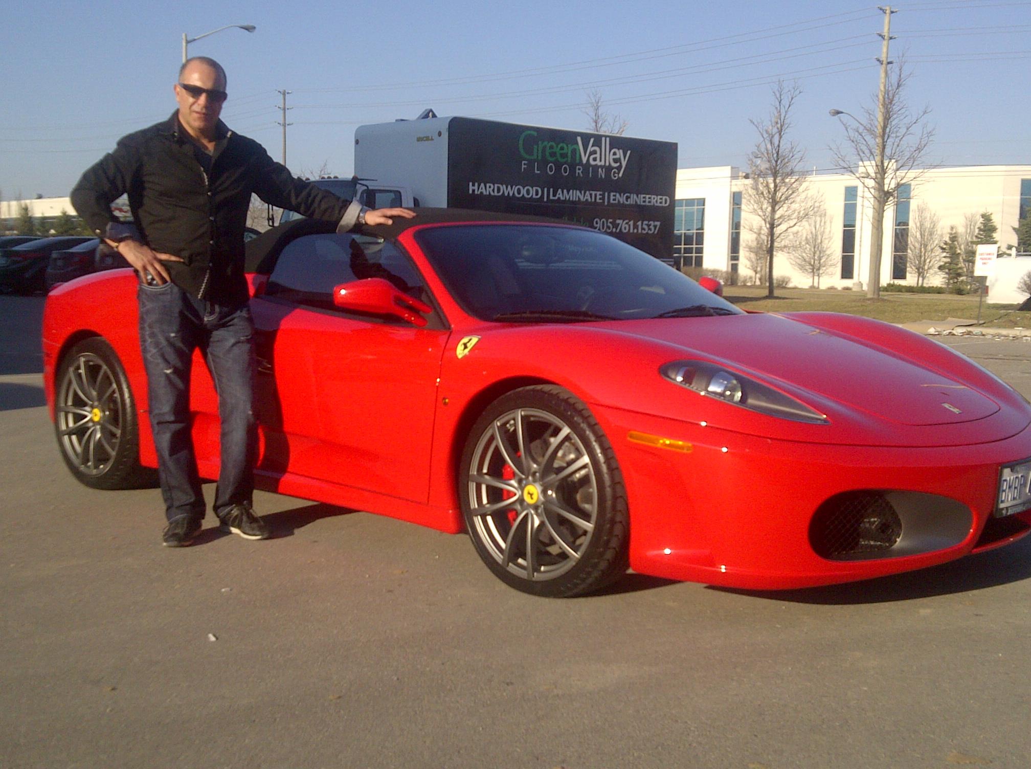 Bernaudo in his nice Ferrari 