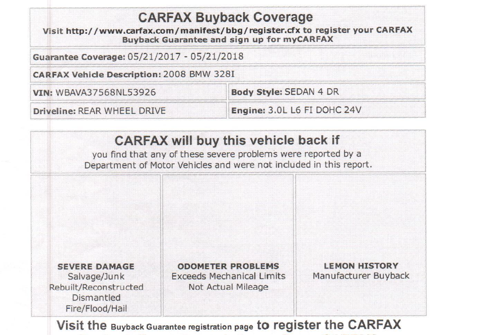 carfax on bmw