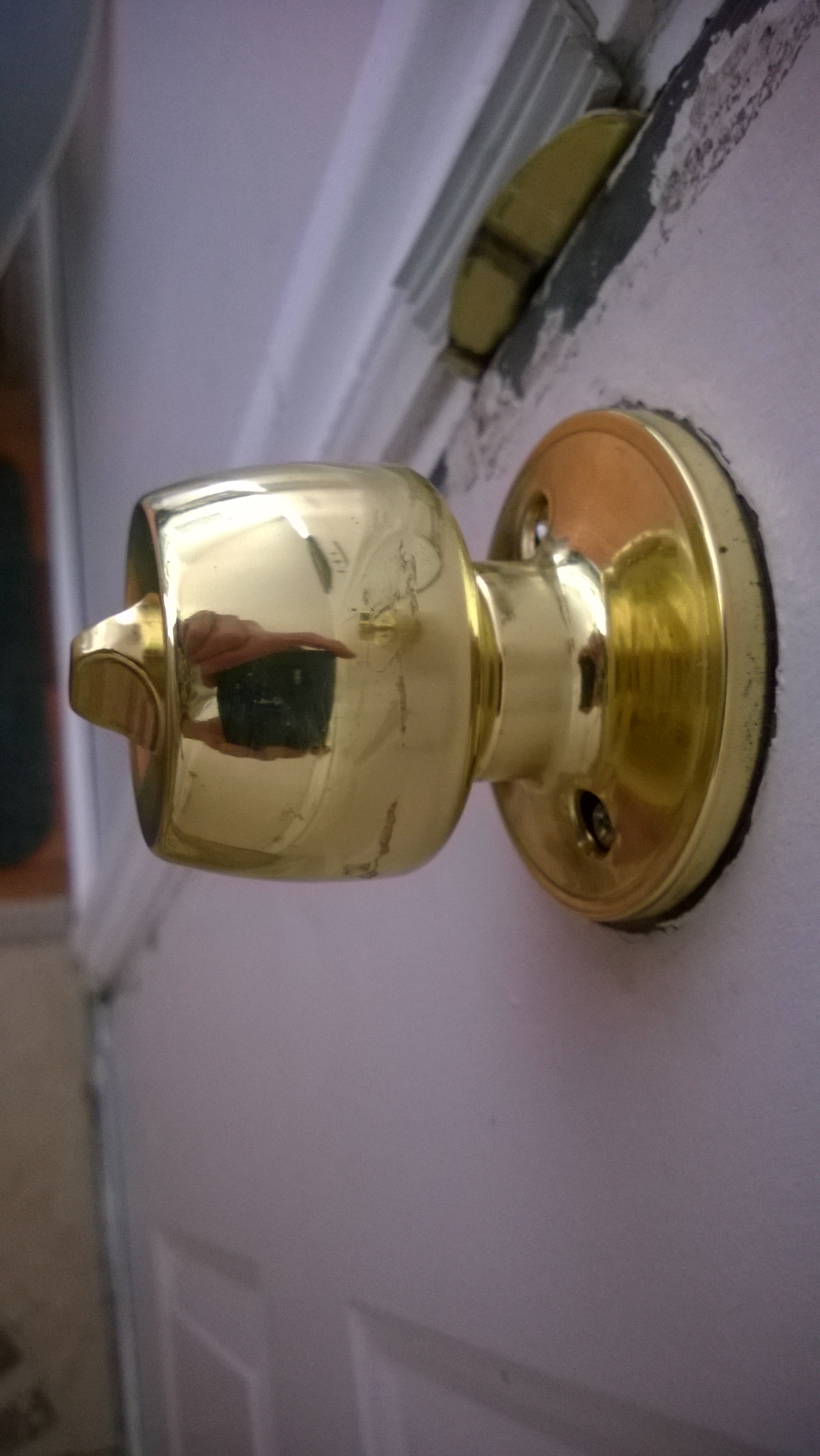 Dented and scratched locks that ND Professional installed instead of new locks