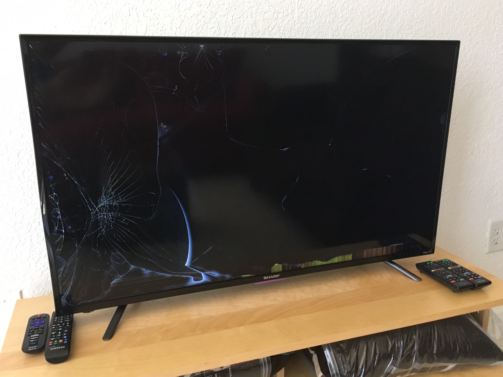 TV damaged 