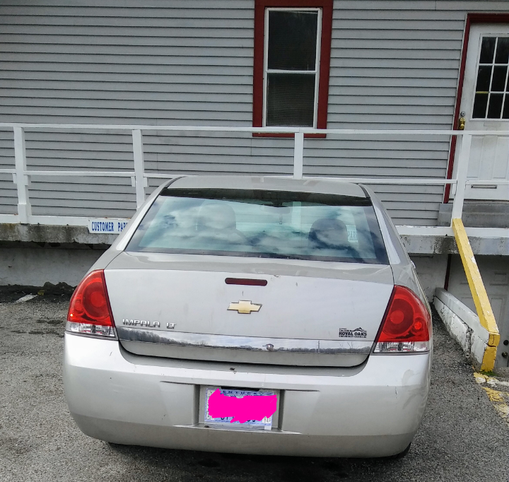 Car on the lot after purchase, temp. Tag was just put on.