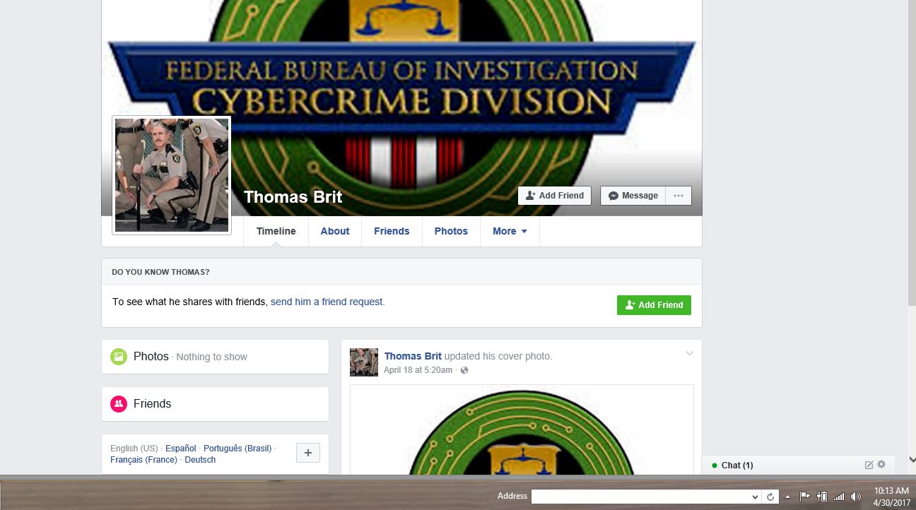 Randy Boles alias Gillian Algoode even created a false FBI facebook account pretending to be protecting the group 