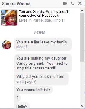 Waters harassing me under yet another account on Facebook.