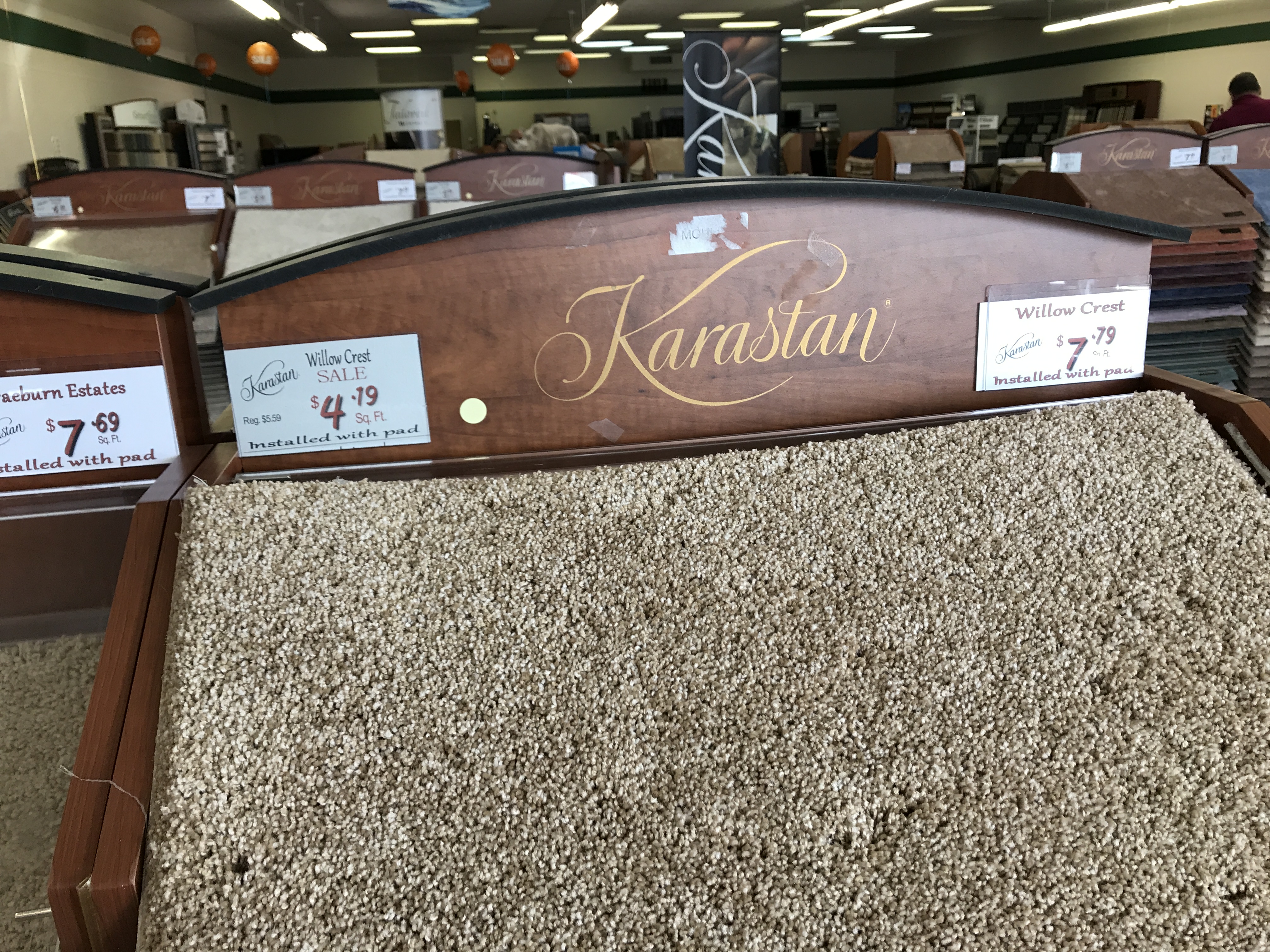 Carpet Corner in-store display