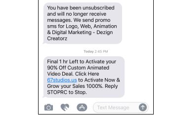 Spaming Scam texts