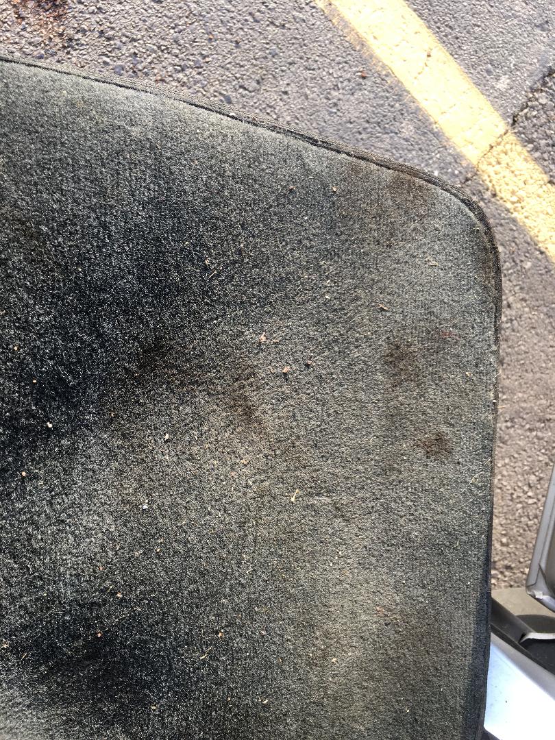 my oil stained floor mats