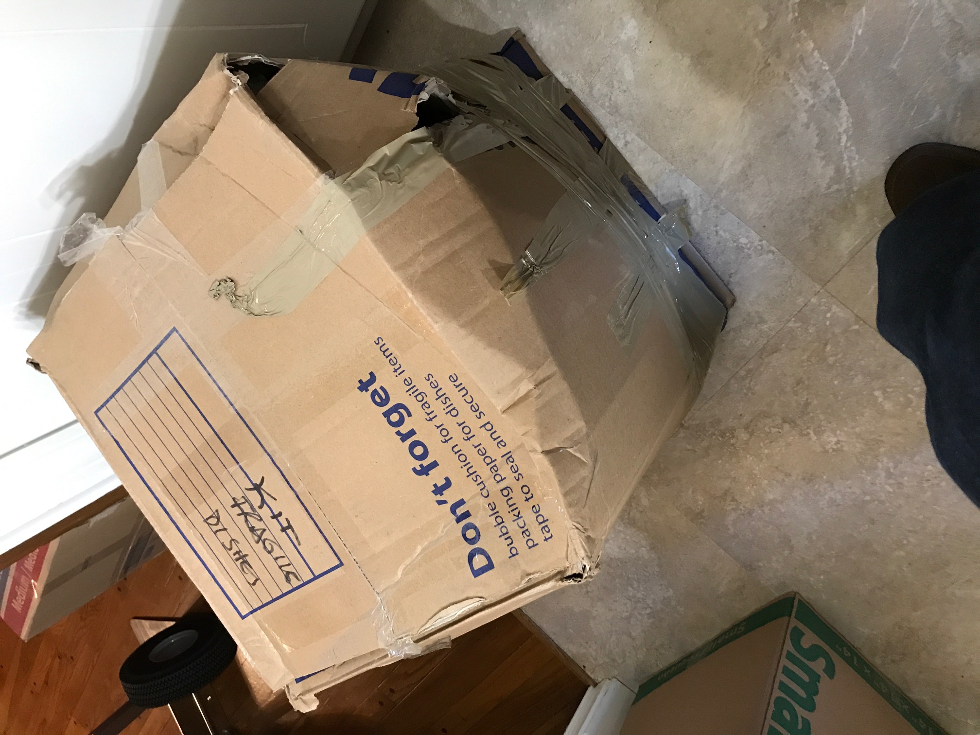 Another crushed box - broken stuff inside