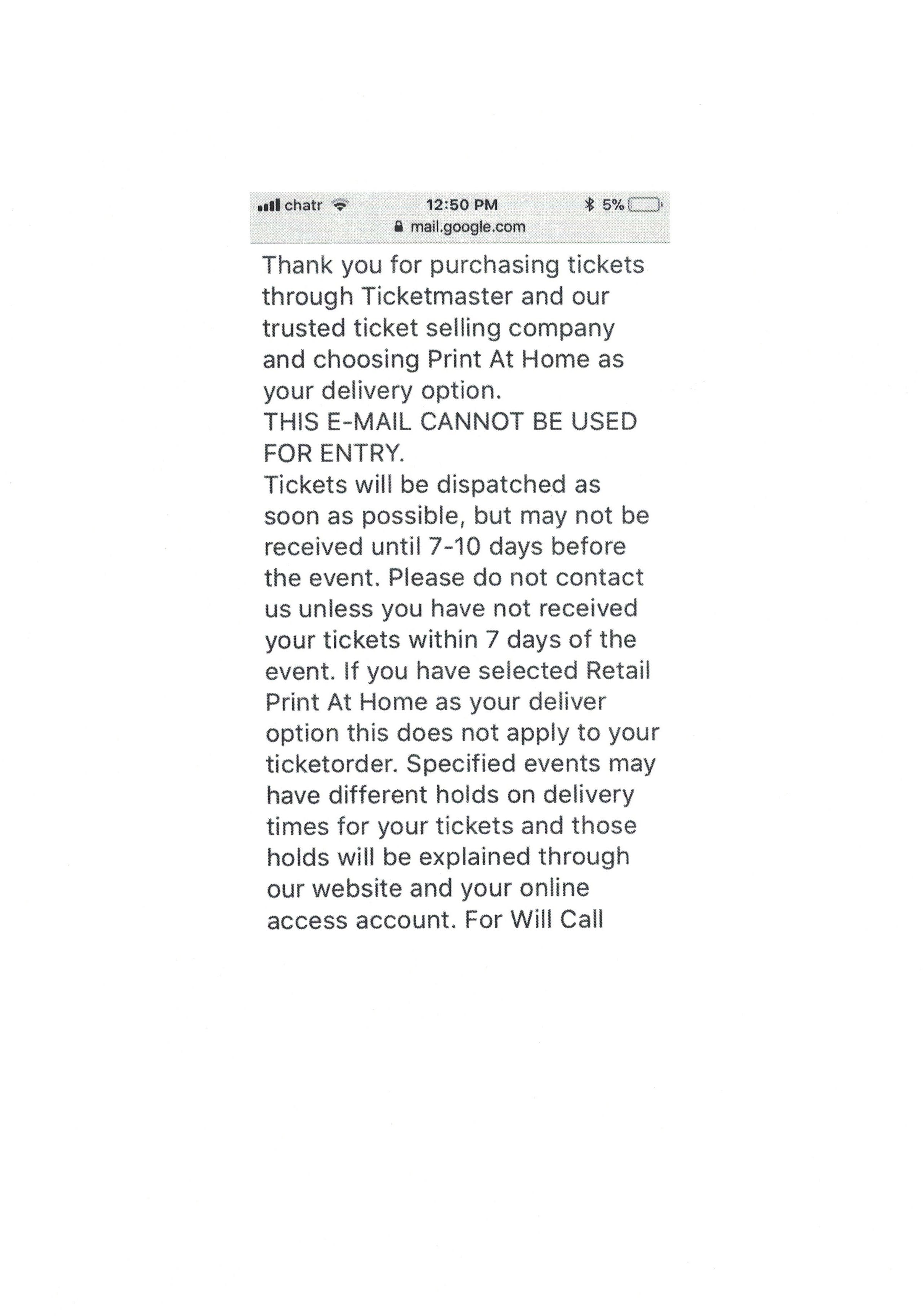 Ticket purchase proof screenshot Pg 1