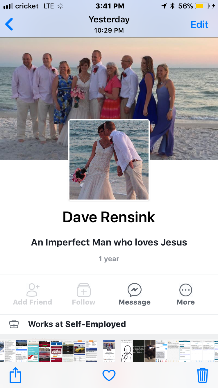 The owner is an “imperfect man who loves Jesus” ha