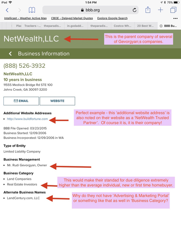  NetWealth LLC, BBB Reviews- Parent of LandCentury