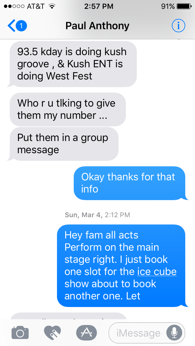 All of my message are in blue 