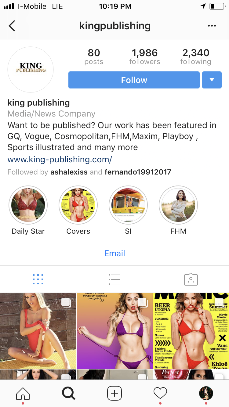 King Publishing’s Instagram 