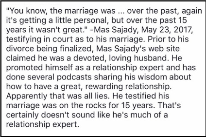 Mas Sajady is so abudnant, successful marriage.