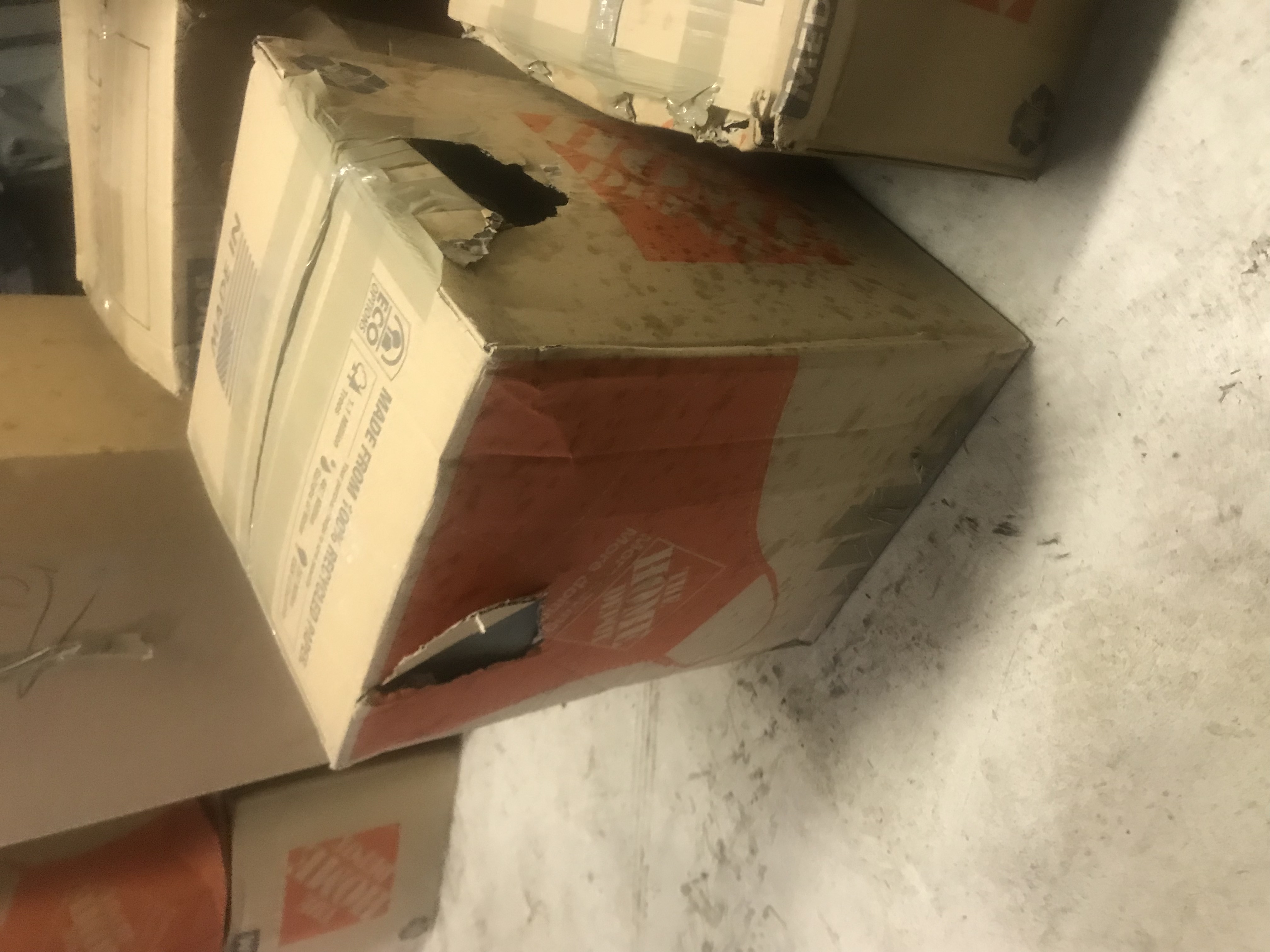 Damaged boxes