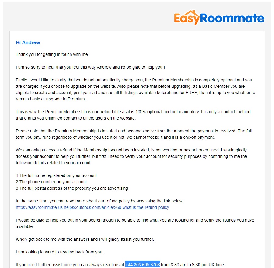 Located in United Kingdom? Beware of EasyRoommate