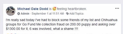 caught scamming in a group 