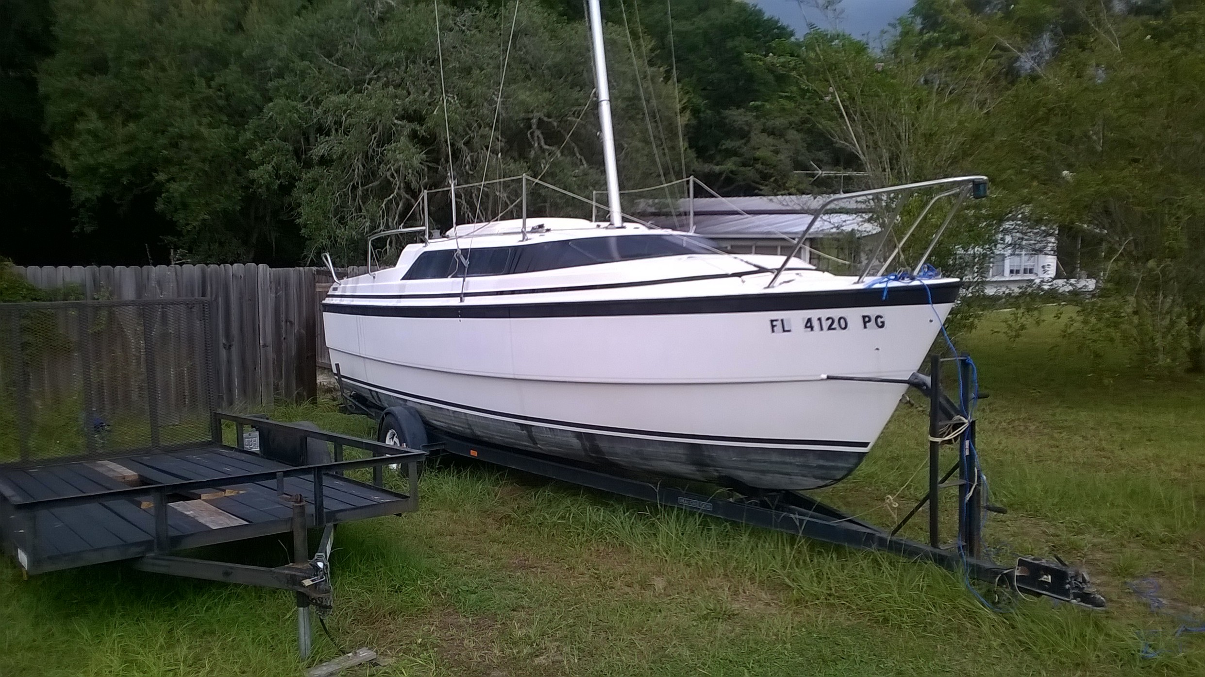 Boat before paint job