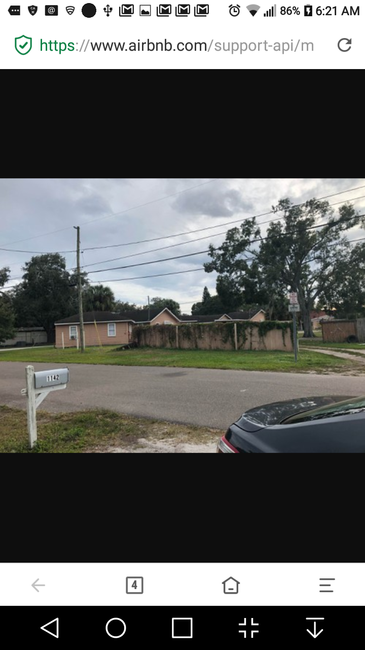 A picture of a house across the st used as evidenc