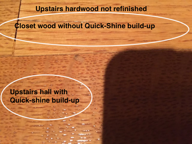 Hardwood upstairs not sanded