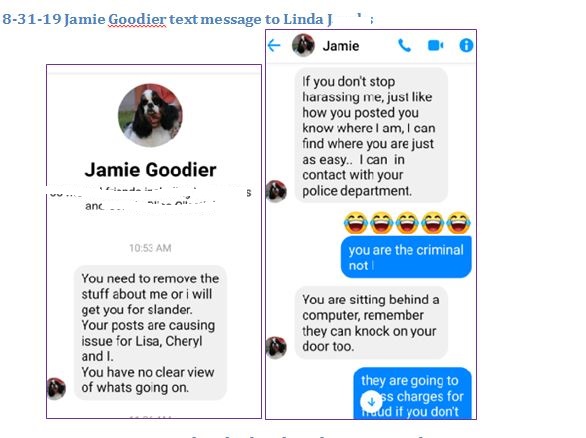 Aimee/Jamie threatening Linda