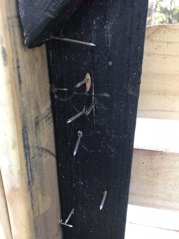 All decking is like this.  nails and screws.