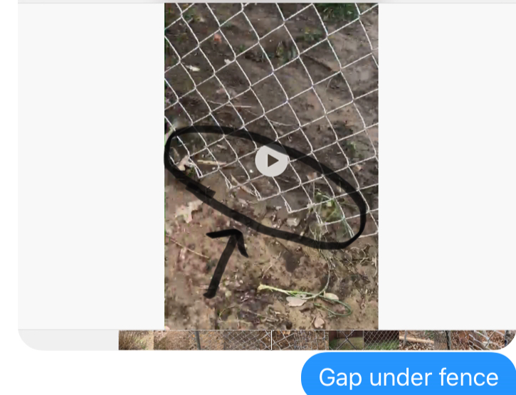 Gap under fence