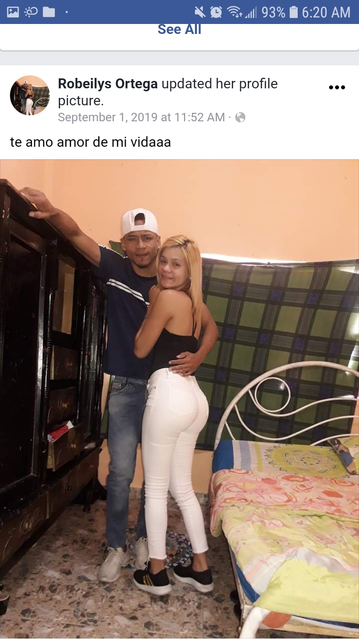 Robeilys Ortega with boyfriend husband facebook  