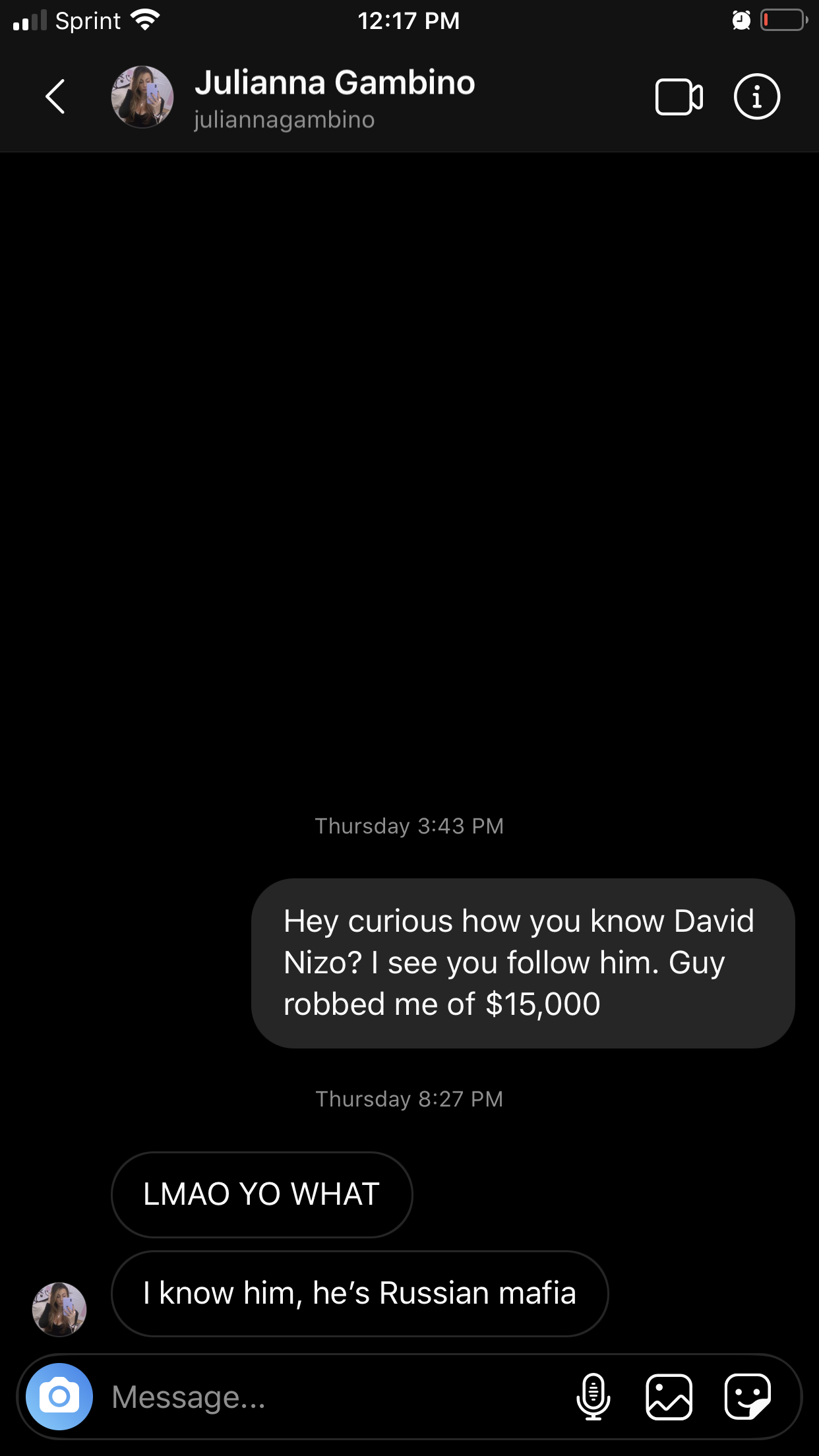 Friend Of David claiming he is Russian Mafia