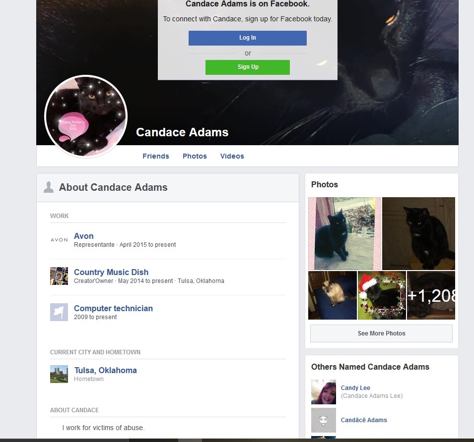 Candace Adams Facebook Profile