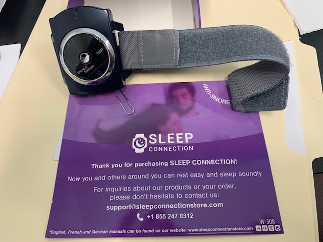 Sleep Connection anti snoring device, wristband