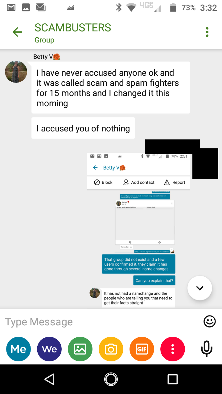 Chat leak 1/4 - Scammer / fake admin confronted