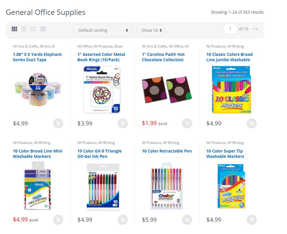 "General office supplies" i.e. more kids supplies