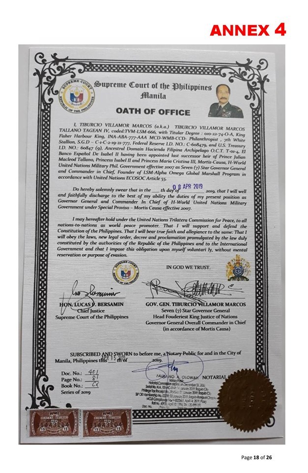 Fake document from supreme court