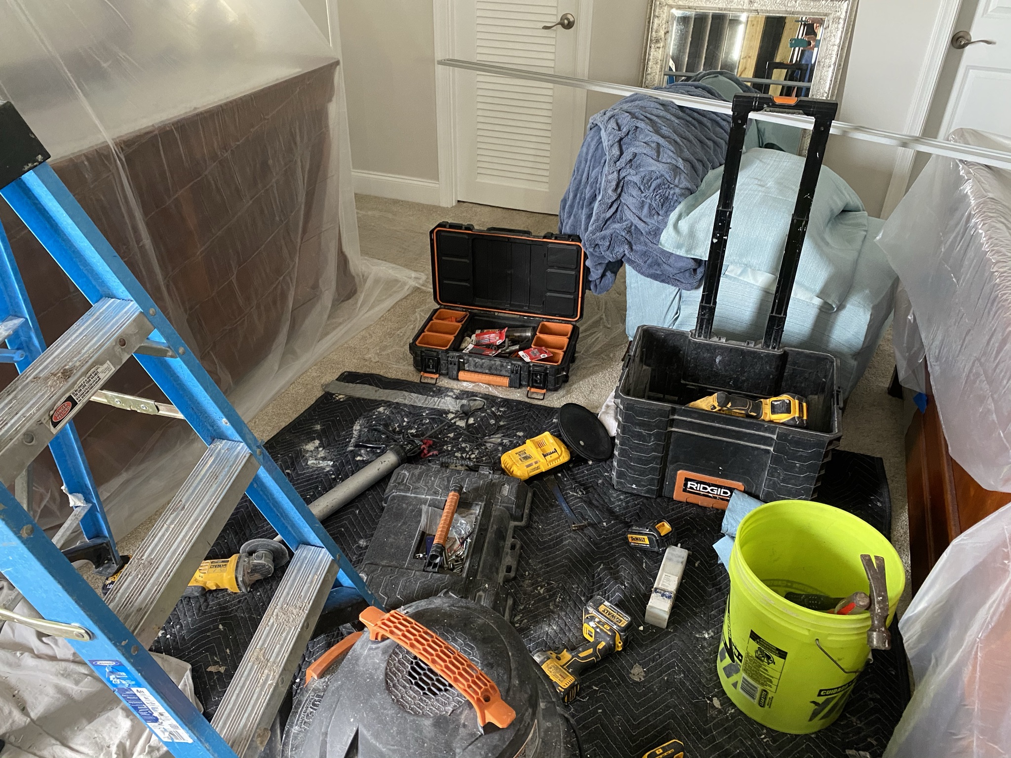 Tools on exposed flooring 2